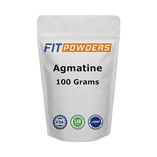 Agmatine Powder Sulfate 100g (100 Grams, 200 Servings) 100% Pure, Strength and Pump (Nitric Oxide) Supplement by FitPowders
