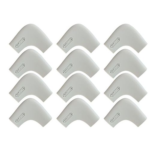 LONGFITE Corner Protectors and Edge Guards Baby Proof Corner Covers and Bumpers Cushion Non-Choking Risk with Strong Stickiness (Gray(12 Pack), Corner)
