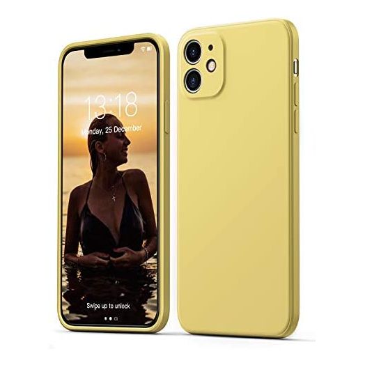 GOODVISH Compatible with iPhone 11 Case 6.1 inch | Ultra Slim Liquid Silicone Case | Upgraded Camera and Screen Protection | Full Covered Shockproof Cover | Yellow