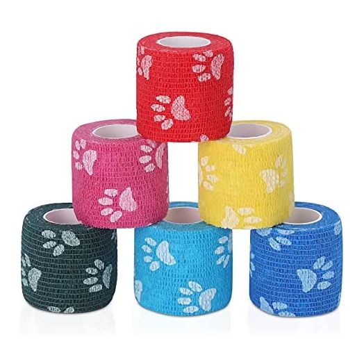 Vet Wrap Self Adhering Bandage Wrap Cohesive Bandage Multi-Function Wrap Tape for Dogs Cats Horses Birds Animals Non-Woven Strong Sports Tape for Wrist Healing Ankle Sprain & Swelling