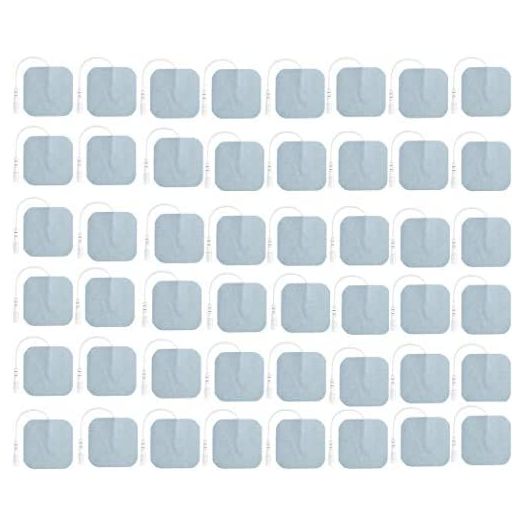 TENS Unit Pads Wired Self-Adhesive Electrodes Replacement Pads for TENS Units, 2x2 Inches 2x2 (48 Pack)