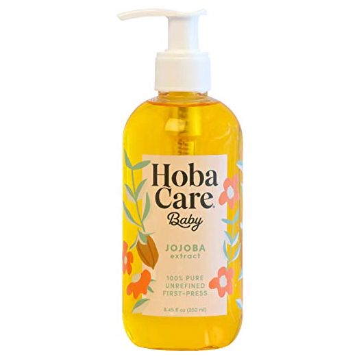 HobaCare Baby Jojoba Oil - 100% Pure Jojoba Oil, Unrefined Cold Pressed for Skin & Scalp - Moisturizing Body Oil for Dry Skin, Natural Hair & Beard Oil for Men, Women & Kids (8.45 fl oz / 250 ml)