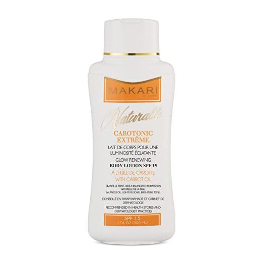 Makari Carotonic Extreme Body Lotion (17.6 oz) | Fights Excess Oil Production | Helps Fade Body Scars and Marks | Skin Brightening Formula | Helps Resist Aging and Promotes Healthy Radiance