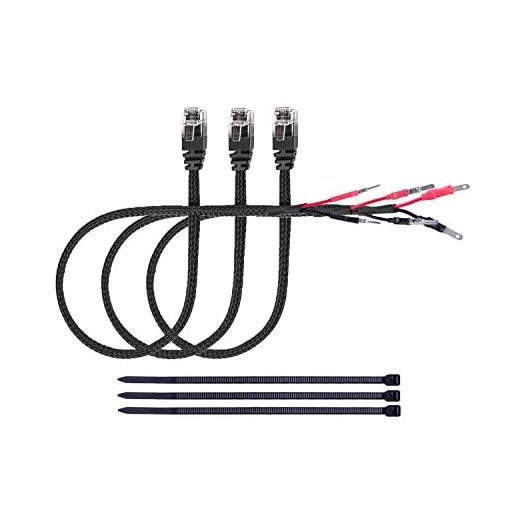 Xislet 15" Radar Detector Hardwire Power Cord Mirror Wire Plug Tap Compatible with Escort Valentine One Uniden Beltronics with Inline Fuse Mount RJ11 - Set of 3