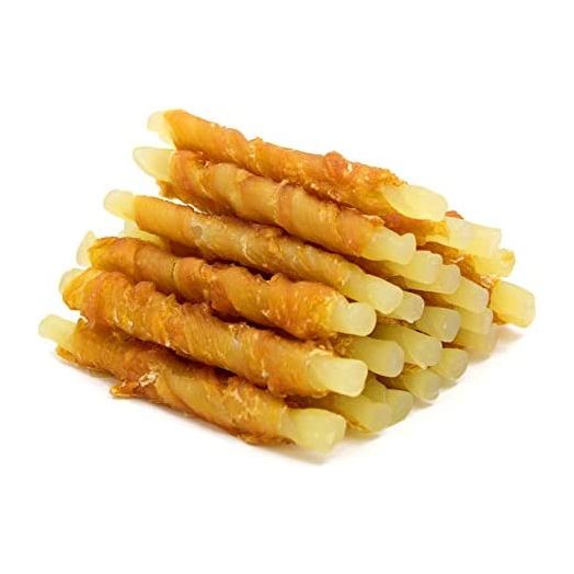 Jungle Calling Rawhide Free Healthy Treats for Dogs, Duck/Chicken Wrapped Cod Sticks Dog Treats, Soft Chewy Treats for Training Rewards, 11 oz