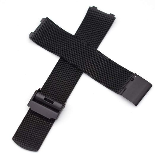 bullish 22mm Spring Bar Stainless Steel Watch Strap Replacement for Skagen 233X Series (Black)