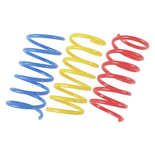 Tamu style Cat Spring Toys (30 Pack), Plastic Coils for Indoor Active Healthy Play, Colorful 2 Inch Spirals