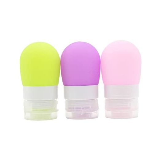 Mziart Portable Soft Silicone Travel Bottles Travel Containers1.3OZ (Pack of 3)