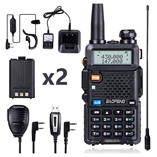 BaoFeng UV-5R Ham Radio BaoFeng Radio with Extra 1800mAh Battery and TIDRADIO 771 Antenna Dual Band Ham Radio Handheld Includes Full Kit BaoFeng Walkie Talkie