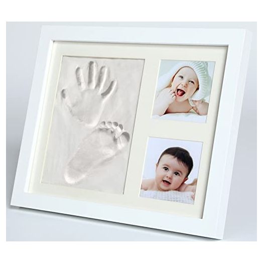 PewinGo Footprint Kit & Handprint Kit, Baby Photo Frame Kit Clay for Newborn Baby Girls and Boys, Baby Shower Gifts,Baby Registry, New Parents Gift, Perfect Baby Memory and Nursery Room Decoration