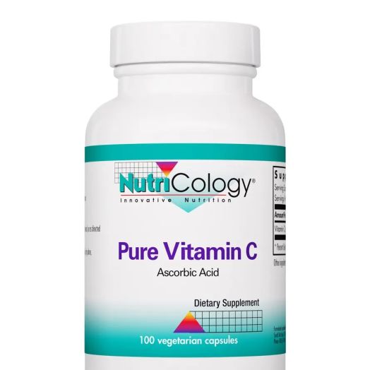 NutriCology Pure Vitamin C (Ascorbic Acid) - 100 Vegetarian Capsules