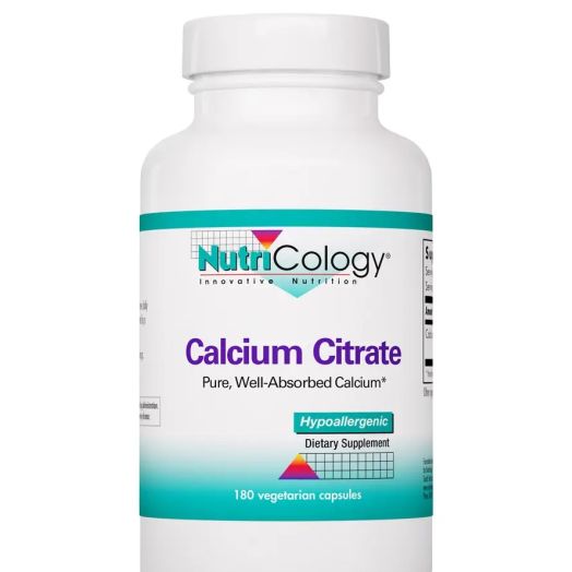 NutriCology Calcium Citrate - 180 Vegetarian Capsules