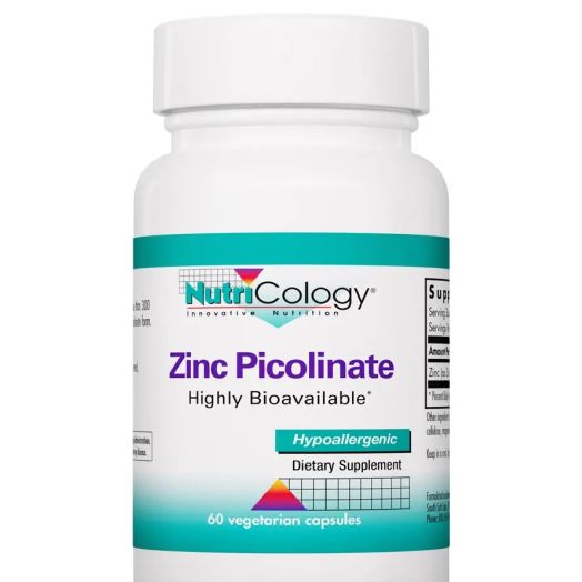 NutriCology Zinc Picolinate - 60 Vegetarian Capsules