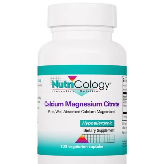 NutriCology Calcium Magnesium Citrate - 100 Vegetarian Capsules