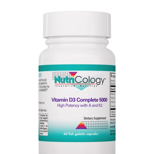 NutriCology Vitamin D3 Complete 5000 IU - 60 Fish Gelatin Capsules