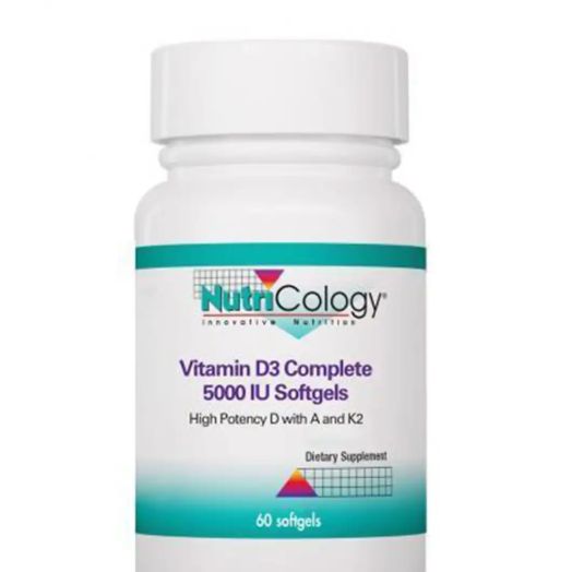 NutriCology Vitamin D3 Complete 5000 IU - 60 Softgels