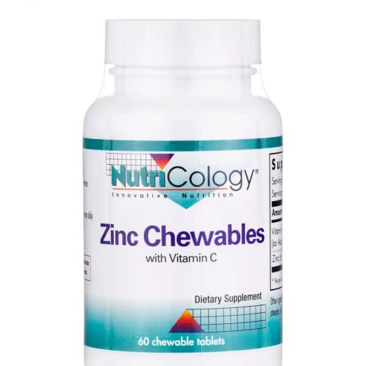 NutriCology Zinc Chewables with Vitamin C - 60 Chewable Tablets