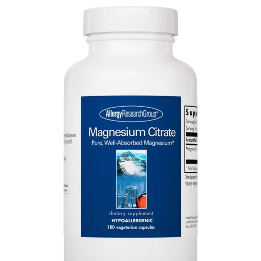 Allergy Research Group Magnesium Citrate - 180 Vegetarian Capsules