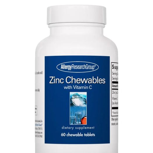 Allergy Research Group Zinc Chewables with Vitamin C - 60 Chewable Tablets