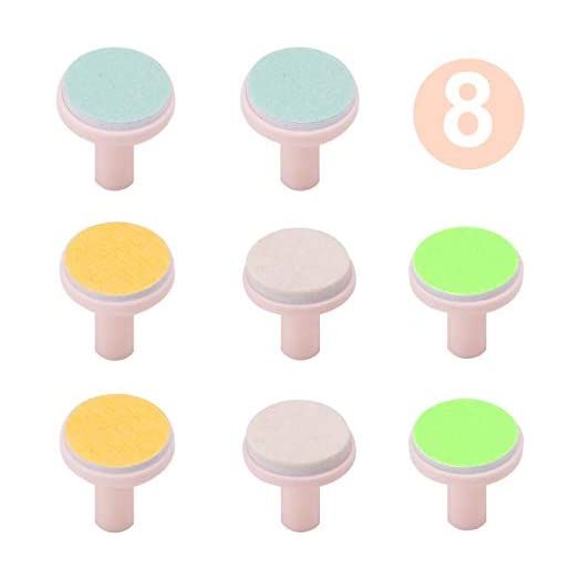 Baby Nail File Replacement Pads, Grinding Heads Polish Disc for Electric Nail Trimmer by Consevisen and Other Brands, Toes Fingernails Care for Infant Toddler Kids (8 Pack, Pink)