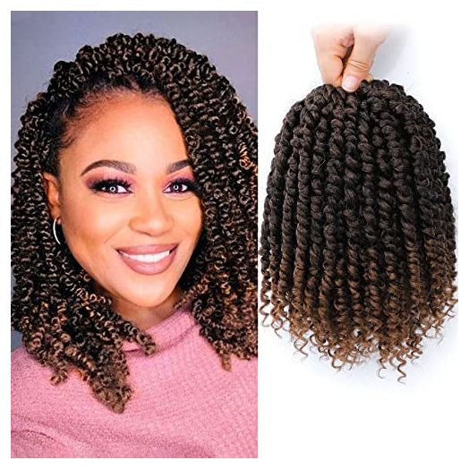 Fulcrum Passion Twist Hair 8 Inch, Pre-Twisted Passion Twist Crochet Hair for Black Women (8 Pack, Pack of 8)