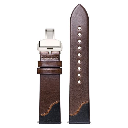 REZERO Genuine Leather Watch Bands Quick Release, Handmade Watch Straps, Full Grain Watch Bands Replacement with Vintage Contrast Color Design, 20mm 21mm 22mm Classy Style for Men, Women