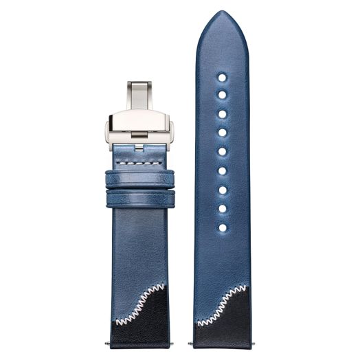REZERO Genuine Leather Watch Bands Quick Release, Handmade Watch Straps, Full Grain Watch Bands Replacement with Vintage Contrast Color Design, 20mm 21mm 22mm Classy Style for Men, Women