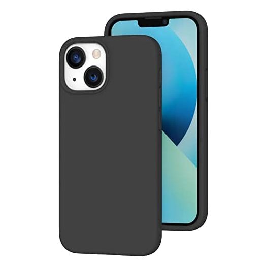 K TOMOTO Compatible with iPhone 13 Mini Case, Liquid Silicone Gel Rubber Cover with Microfiber Lining, Full Body Drop Protection Phone Case for iPhone 13 5.4 Inch(2021), Black
