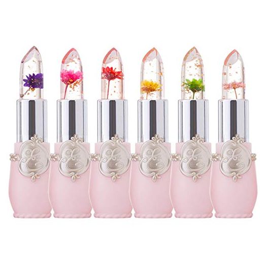 BestLand Flower Jelly Lipstick Set, Color Change Lip Balm (6 Pcs)