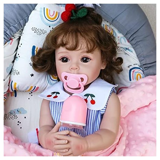 Lifelike Reborn Baby Dolls 18 Inch Realistic Newborn Girl Doll with Clother & Accessories Best Birthday Set for Girls Age 3+