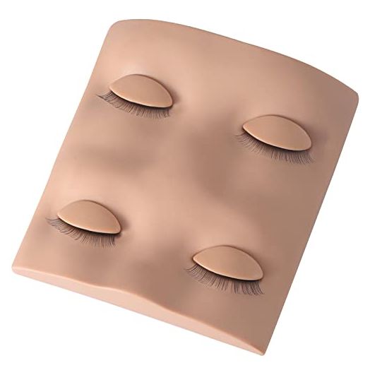 Pretty memory 2 Pairs Replacement Eyelids for Lash Mannequin Head Removable Realistic Eyelids with Eyelashes