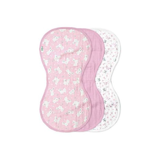green sprouts Muslin Burp Cloths Made from Organic Cotton 4 Absorbent, Super Soft Layers Protect from Sniffles, Drips & Drools 100% Organic Cotton Muslin Machine Washable, Pink