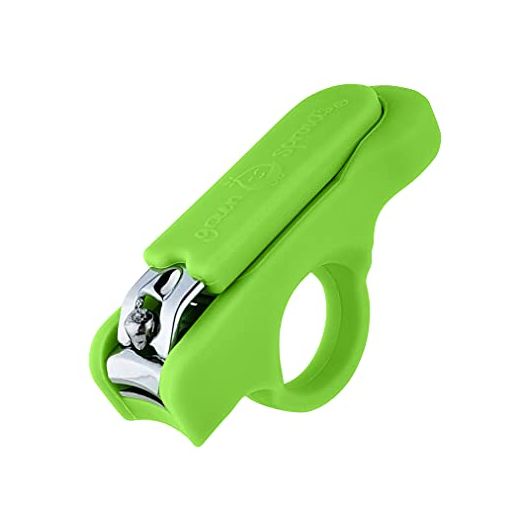 green sprouts Baby Nail Clipper | Safely Clip Baby's Nails to Prevent Scratching| Silicone Cover Catches Clippings|Easy-Grip Handle, Extended Safety Guard, Green