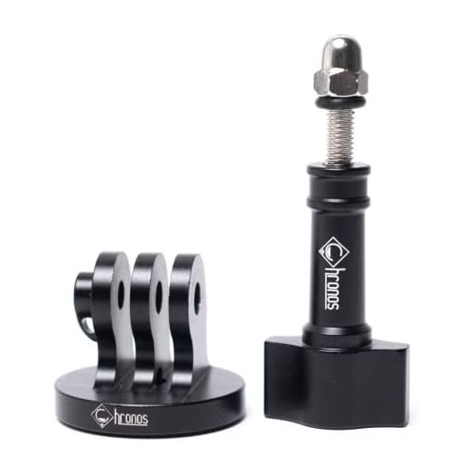 Chronos Aluminum Alloy CNC Metal GoPro Tripod Adapter Mounts / Monopod Mount with Aluminum CNC Thumb Screw for Go Pro Cameras, DJI Osmo Action, & Insta 360 One. Great for attachments and Clamps