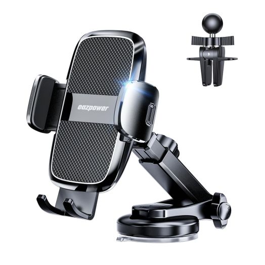 Dashboard Phone Holder for Car, Cell Phone Car Mount Dashboard Windshield Air Vent, Dash Mount Compatible with iPhone 15 Pro Max/14/13/12/11/X/8 Mini and Samsung Galaxy S23/S22
