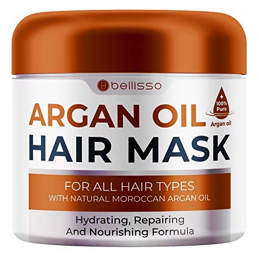 BELLISSO Moroccan Argan Oil Hair Mask, Deep Moisturizing Conditioner Treatment