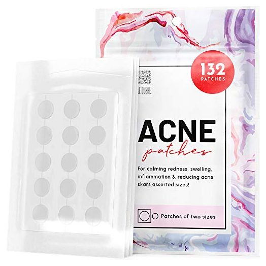 Acne Patches 132 Dots 3 Sizes 8 mm, 10 mm, 12 mm - Hydrocolloid Pimple Patches Blemish Protective Cover Absorbing Spot Treatment Hydrocolloid Dressing Zit Sticker Healing Dot
