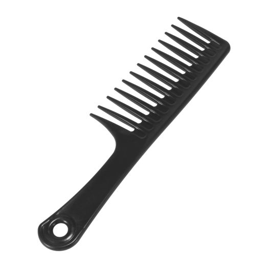 Unique Bargains 9.25" Plastic Wide Tooth Shower Hair Comb, Detangling, Black