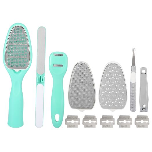Unique Bargains Foot Nail Files Tools Set Hard Dead Skin Remover Scraper Tools Portable