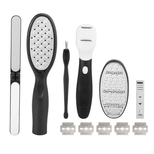 Unique Bargains Foot Nail Files Tools Set Hard Dead Skin with Remover Scraper Tools Portable