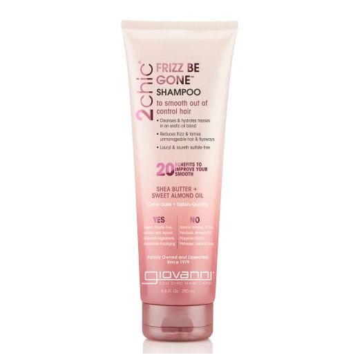 GIOVANNI 2chic Frizz Be Gone Shampoo, Shea Butter & Almond Oil, 8.5 oz.