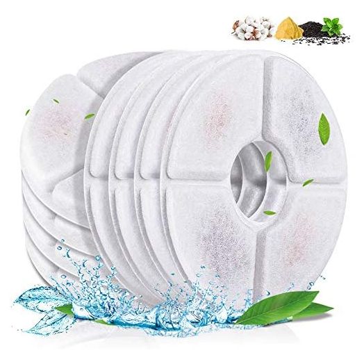 Comsmart Cat Water Fountain Filter, Pet Fountain Filter 3 Triple Filtration System Replacement Filter (Pack of 8)