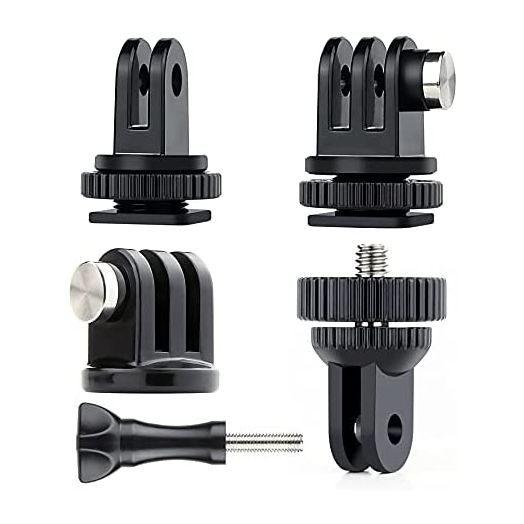 SOONSUN Tripod Mount Adapter, 1/4 - 20 Screw Adapter, Tripod and Cold Shoe Mount Convert Adapter Compatible with GoPro Max Hero 10 9 8 7 6 5 4 3 2, DJI OSMO Action Camera, Digital and DSLR Cameras