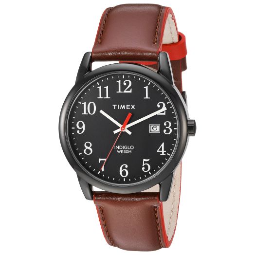 Timex Easy Reader 38mm Leather Strap Watch