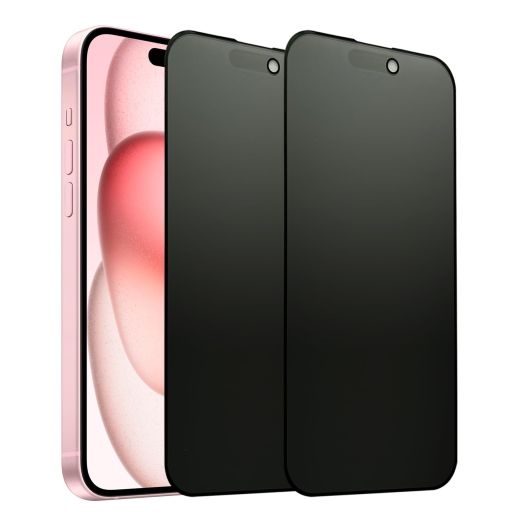 2 Pack Compatible with iPhone 15 Matte Privacy Screen Protector 6.1 Inches, Anti-spy Anti-glare Eye Protection Scratch Resistant Tempered Glass Film, Full Coverage, Smooth & Sensitive Touch