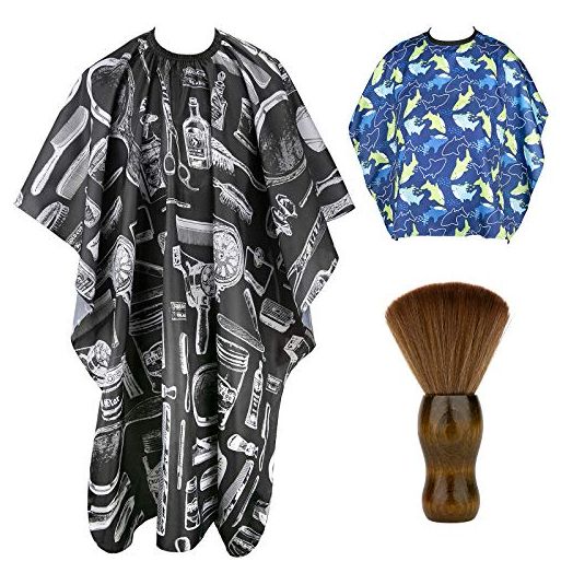 Himart Hair Cutting Barber Cape Professional Haircut Salon Cape for Men Women Children with Neck Duster Brush (2 Pack)