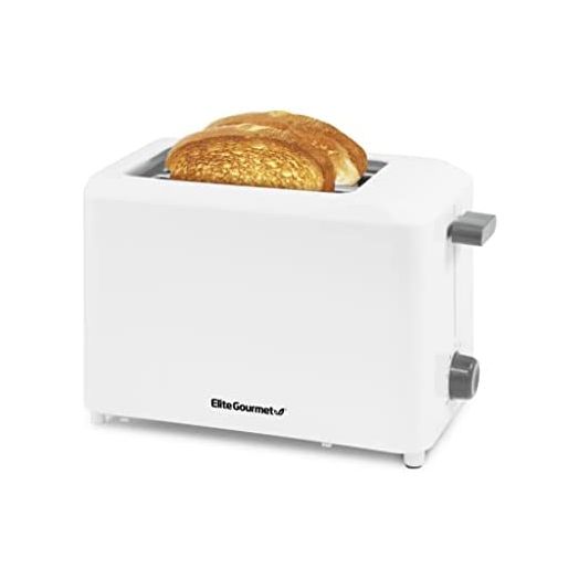 Elite Gourmet ECT-1027# Cool Touch Toaster, Extra Wide 1.5" Slots, White