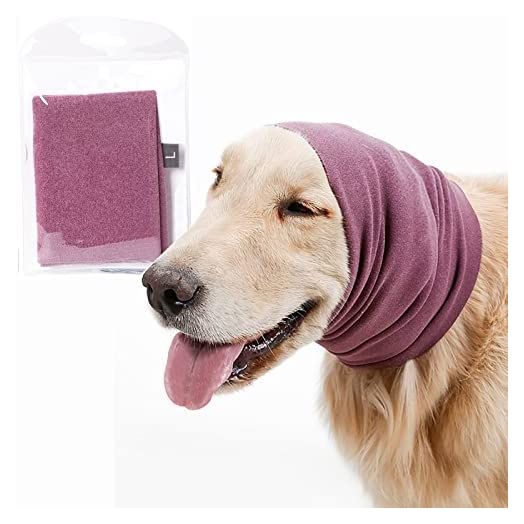 Dog Ear Cover for Anxiety Relief, Dog Calming Hood for Grooming and Bath Drying, Pet Cats and Dogs Ear Protector