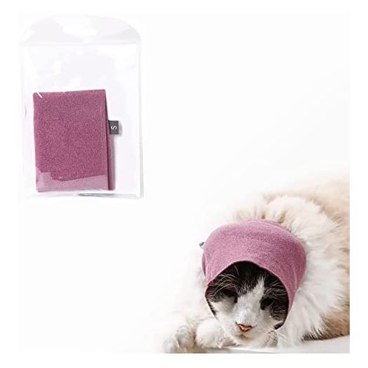 Dog Ear Cover for Anxiety Relief, Dog Calming Hood for Grooming and Bath Drying, Pet Cats and Dogs Ear Protector (Small)