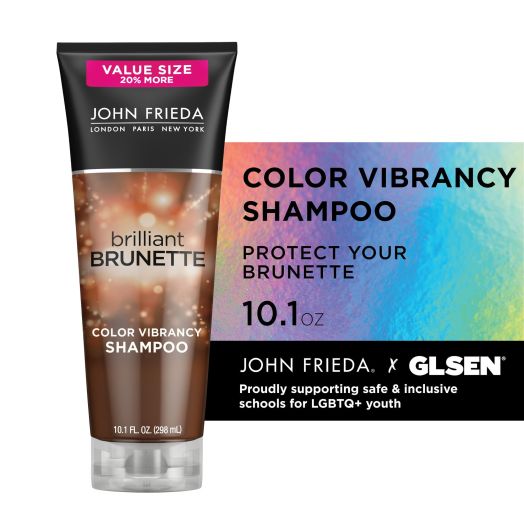 John Frieda Brilliant Brunette Color Vibrancy Shampoo, with Cocoa & Evening Primrose Oil, Value Size, 10.1 Ounce